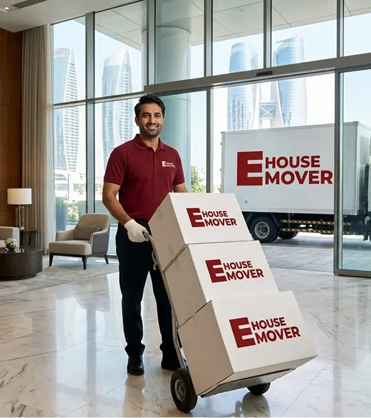 E House Mover company crew on Al Reem Island