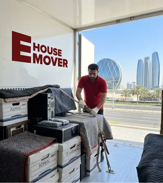 E House Mover commercial crew in Abu Dhabi