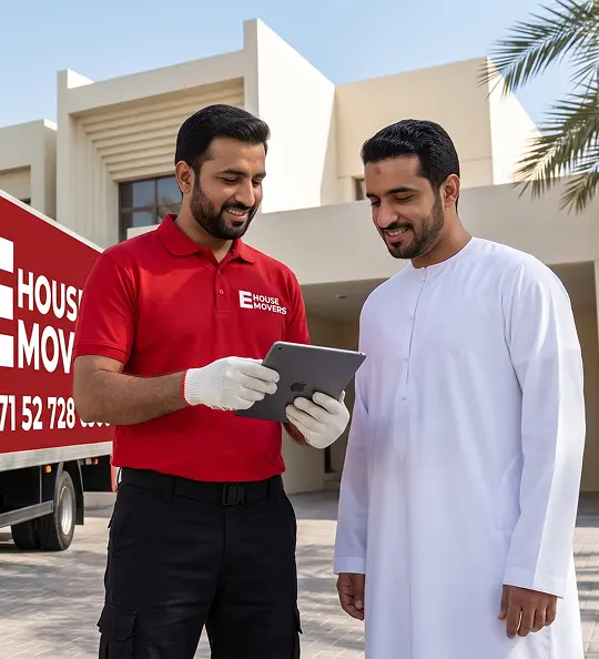 Ehouse Mover crew relocating a home in Al Khalidiyah