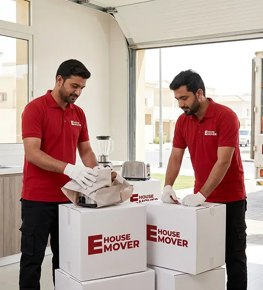 Ehouse Mover crew relocating a home in Rawdhat Abu Dhabi