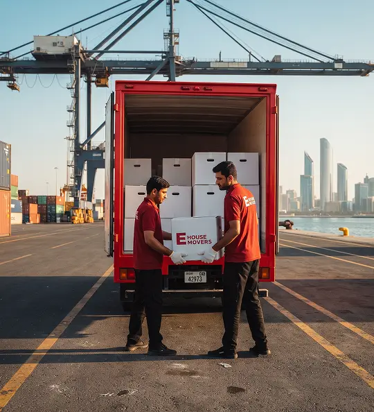 Ehouse Mover international cargo shipping network from Abu Dhabi