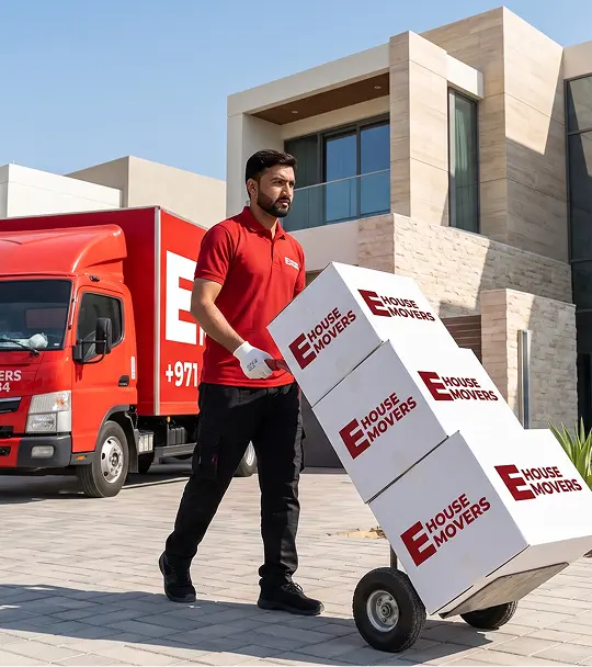 E House Mover company crew in Abu Dhabi